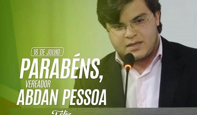 Parabéns, vereador Abdan