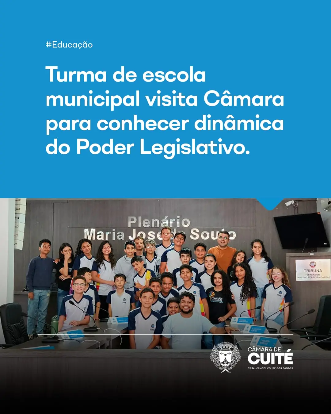 ALUNOS CONHECEM A CÂMARA! 👏